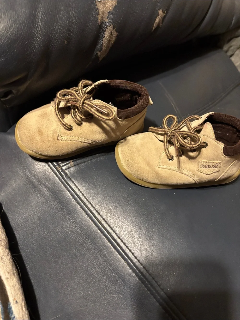 OshKosh B'gosh Tan Suede Baby Walker Shoes